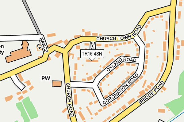 TR16 4SN map - OS OpenMap – Local (Ordnance Survey)