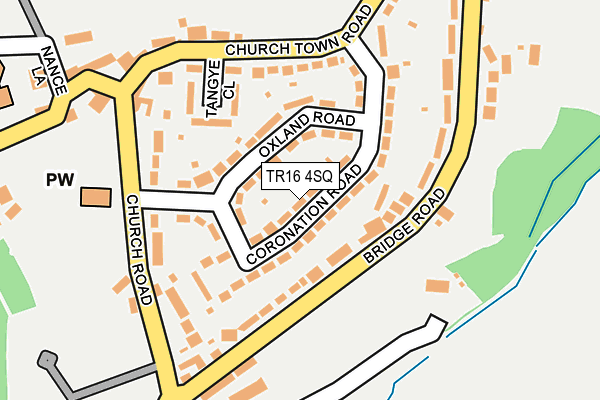 TR16 4SQ map - OS OpenMap – Local (Ordnance Survey)