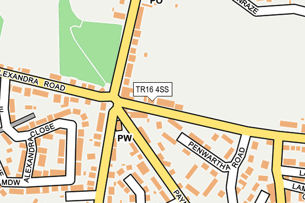 TR16 4SS map - OS OpenMap – Local (Ordnance Survey)