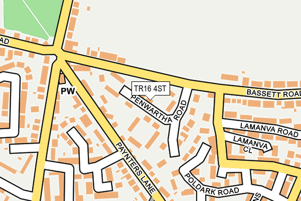 TR16 4ST map - OS OpenMap – Local (Ordnance Survey)