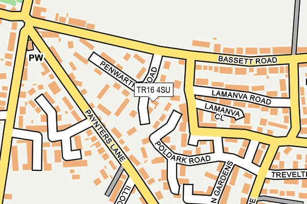 TR16 4SU map - OS OpenMap – Local (Ordnance Survey)
