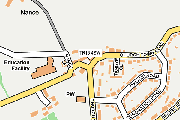 TR16 4SW map - OS OpenMap – Local (Ordnance Survey)
