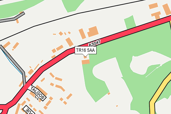 TR16 5AA map - OS OpenMap – Local (Ordnance Survey)