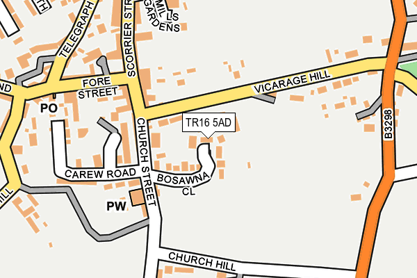 TR16 5AD map - OS OpenMap – Local (Ordnance Survey)