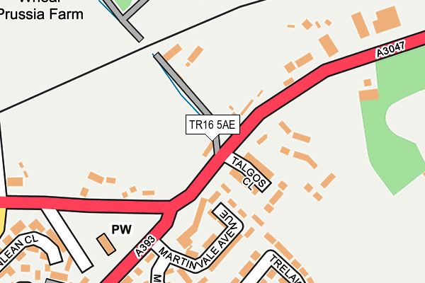 TR16 5AE map - OS OpenMap – Local (Ordnance Survey)