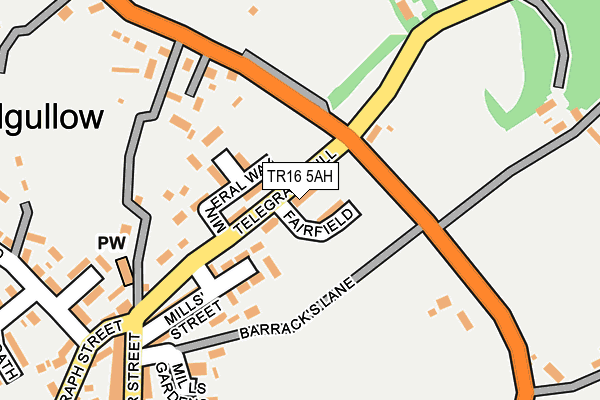 TR16 5AH map - OS OpenMap – Local (Ordnance Survey)