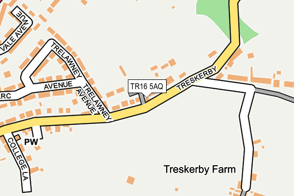 TR16 5AQ map - OS OpenMap – Local (Ordnance Survey)