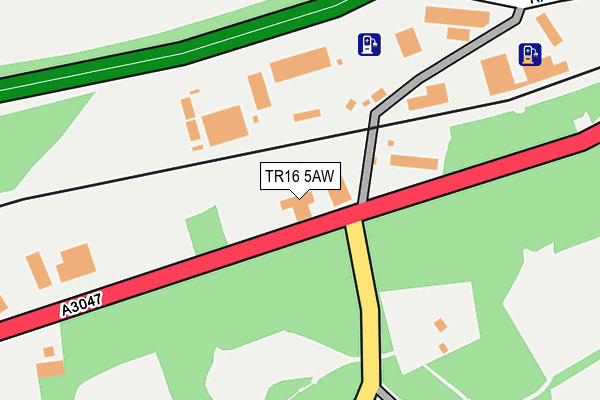 TR16 5AW map - OS OpenMap – Local (Ordnance Survey)
