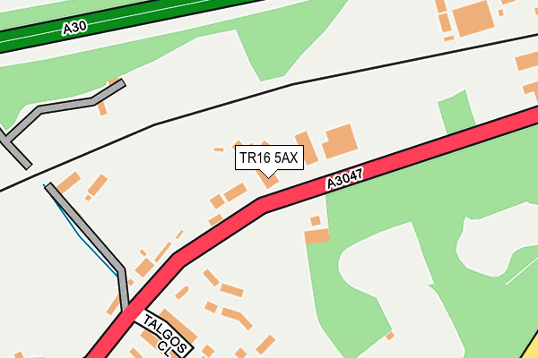 TR16 5AX map - OS OpenMap – Local (Ordnance Survey)