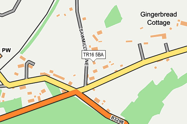 TR16 5BA map - OS OpenMap – Local (Ordnance Survey)