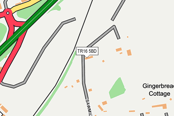 TR16 5BD map - OS OpenMap – Local (Ordnance Survey)