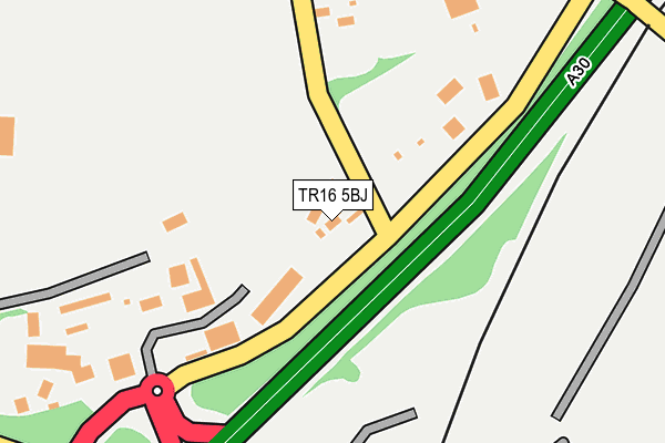 TR16 5BJ map - OS OpenMap – Local (Ordnance Survey)
