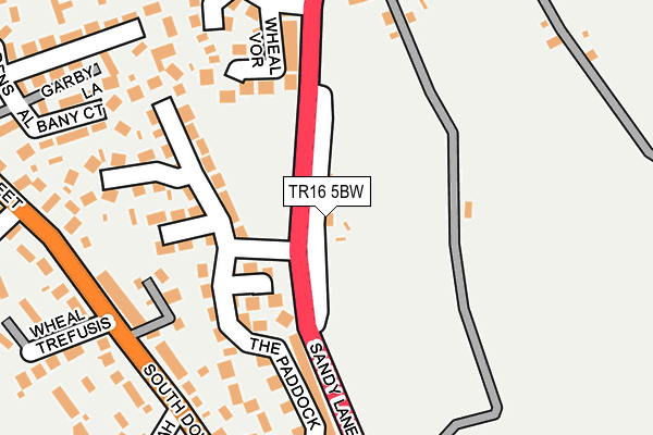 TR16 5BW map - OS OpenMap – Local (Ordnance Survey)