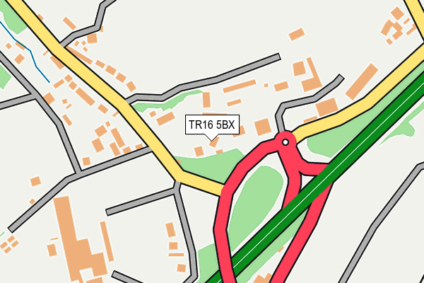TR16 5BX map - OS OpenMap – Local (Ordnance Survey)