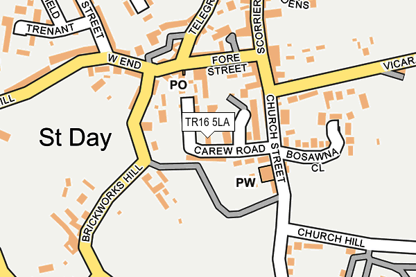 TR16 5LA map - OS OpenMap – Local (Ordnance Survey)