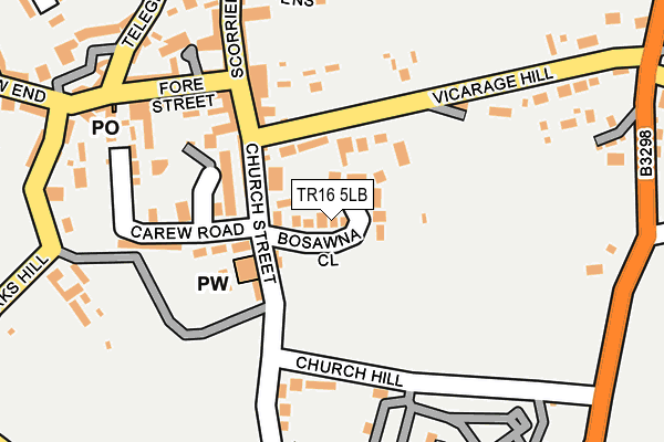 TR16 5LB map - OS OpenMap – Local (Ordnance Survey)