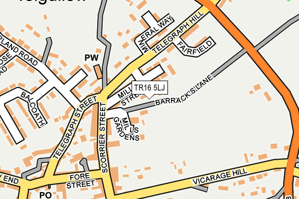 TR16 5LJ map - OS OpenMap – Local (Ordnance Survey)