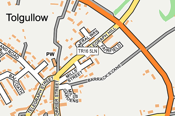 TR16 5LN map - OS OpenMap – Local (Ordnance Survey)