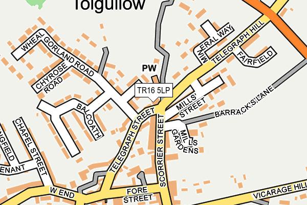 TR16 5LP map - OS OpenMap – Local (Ordnance Survey)
