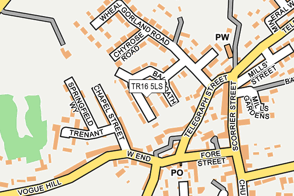 TR16 5LS map - OS OpenMap – Local (Ordnance Survey)