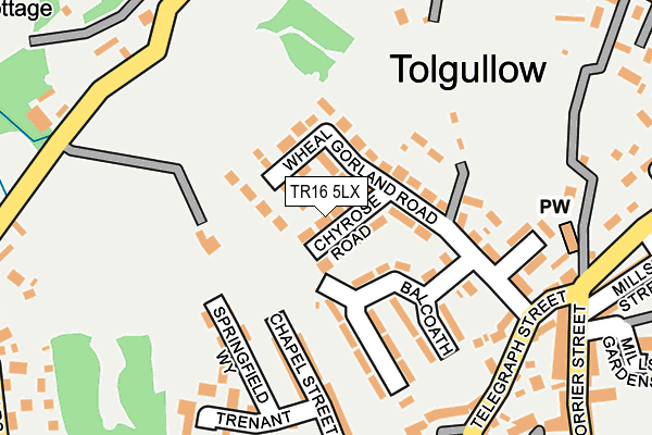 TR16 5LX map - OS OpenMap – Local (Ordnance Survey)