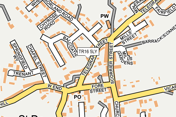 TR16 5LY map - OS OpenMap – Local (Ordnance Survey)