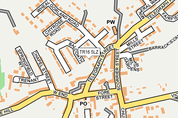 TR16 5LZ map - OS OpenMap – Local (Ordnance Survey)