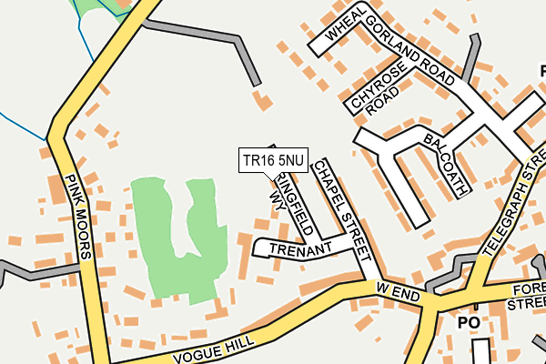 TR16 5NU map - OS OpenMap – Local (Ordnance Survey)