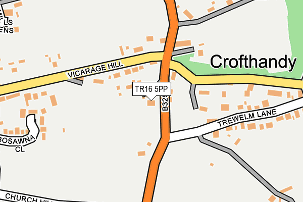 TR16 5PP map - OS OpenMap – Local (Ordnance Survey)