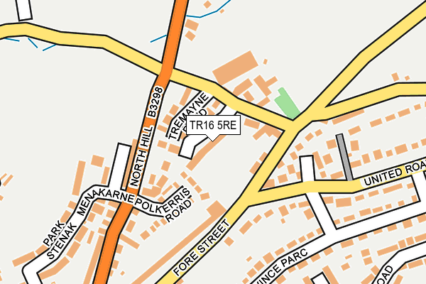 TR16 5RE map - OS OpenMap – Local (Ordnance Survey)