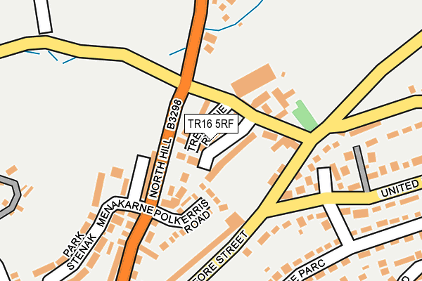 TR16 5RF map - OS OpenMap – Local (Ordnance Survey)