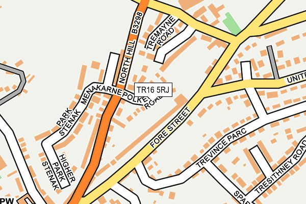 TR16 5RJ map - OS OpenMap – Local (Ordnance Survey)