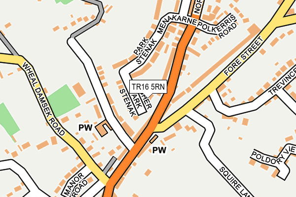 TR16 5RN map - OS OpenMap – Local (Ordnance Survey)