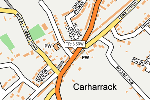 TR16 5RW map - OS OpenMap – Local (Ordnance Survey)