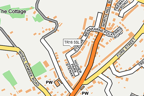 TR16 5SL map - OS OpenMap – Local (Ordnance Survey)