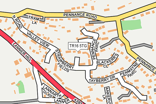 TR16 5TG map - OS OpenMap – Local (Ordnance Survey)