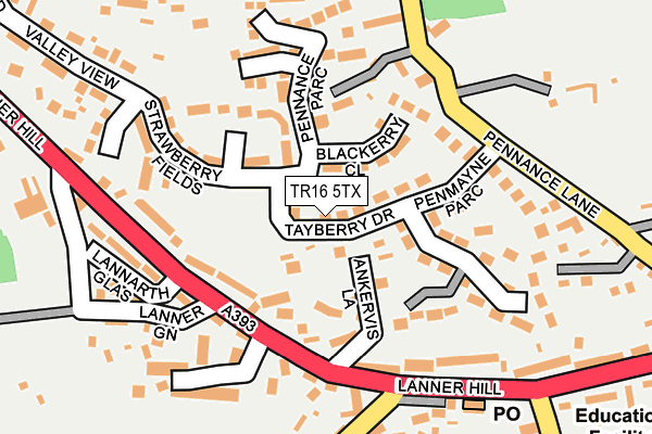 TR16 5TX map - OS OpenMap – Local (Ordnance Survey)