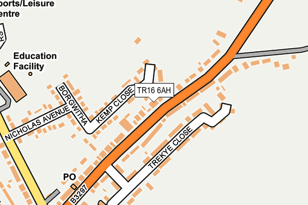 TR16 6AH map - OS OpenMap – Local (Ordnance Survey)
