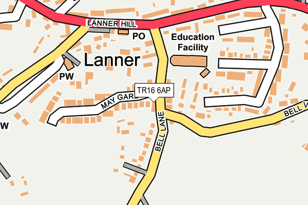 TR16 6AP map - OS OpenMap – Local (Ordnance Survey)