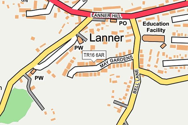 TR16 6AR map - OS OpenMap – Local (Ordnance Survey)