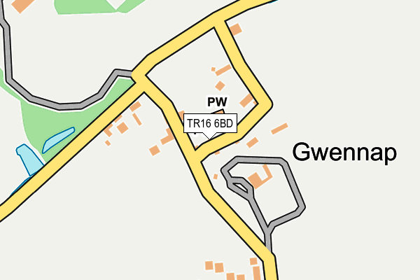 TR16 6BD map - OS OpenMap – Local (Ordnance Survey)