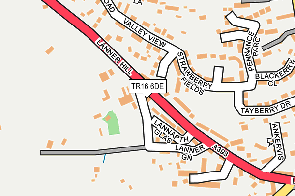 TR16 6DE map - OS OpenMap – Local (Ordnance Survey)