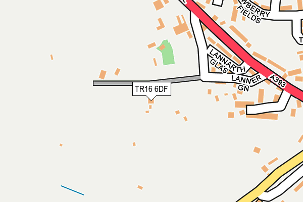 TR16 6DF map - OS OpenMap – Local (Ordnance Survey)