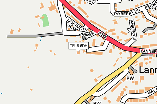 TR16 6DH map - OS OpenMap – Local (Ordnance Survey)