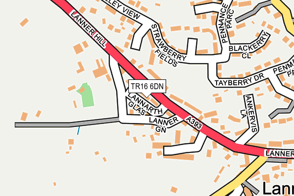 TR16 6DN map - OS OpenMap – Local (Ordnance Survey)