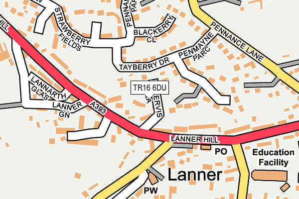 TR16 6DU map - OS OpenMap – Local (Ordnance Survey)