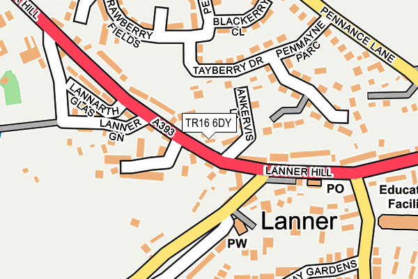 TR16 6DY map - OS OpenMap – Local (Ordnance Survey)