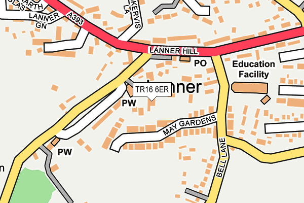 TR16 6ER map - OS OpenMap – Local (Ordnance Survey)