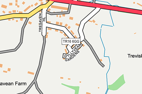 TR16 6GG map - OS OpenMap – Local (Ordnance Survey)