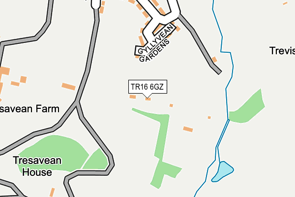 TR16 6GZ map - OS OpenMap – Local (Ordnance Survey)